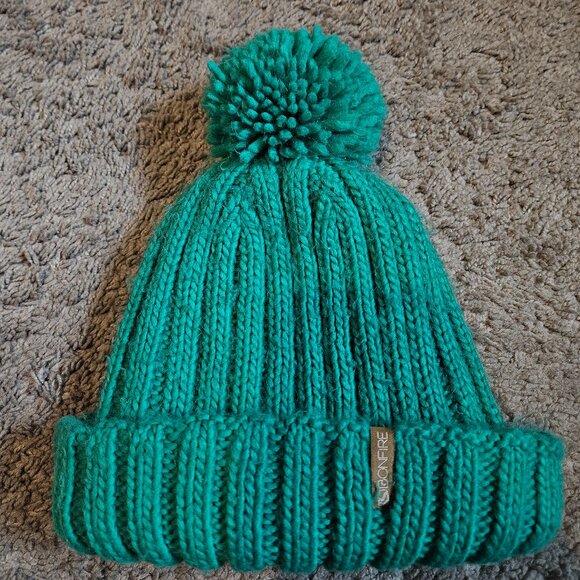 Bonfire Knit Pom Beanie - Picture 1 of 3
